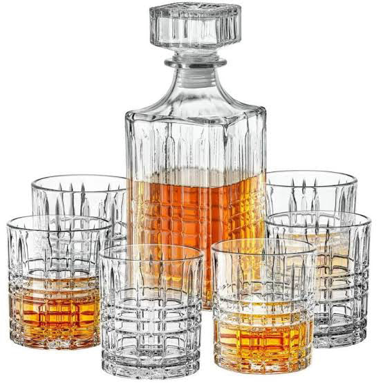 750ml Whiskey Decanter 7 Pieces
